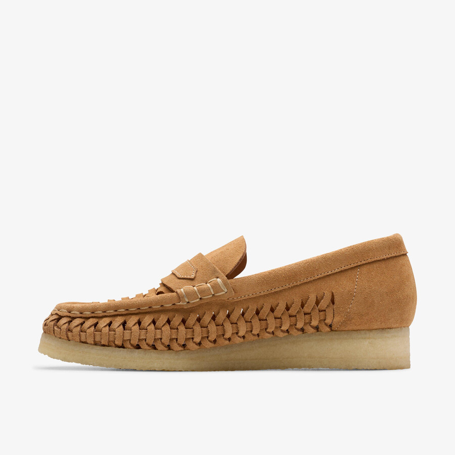 wallabee loafer geweven - bruin suède